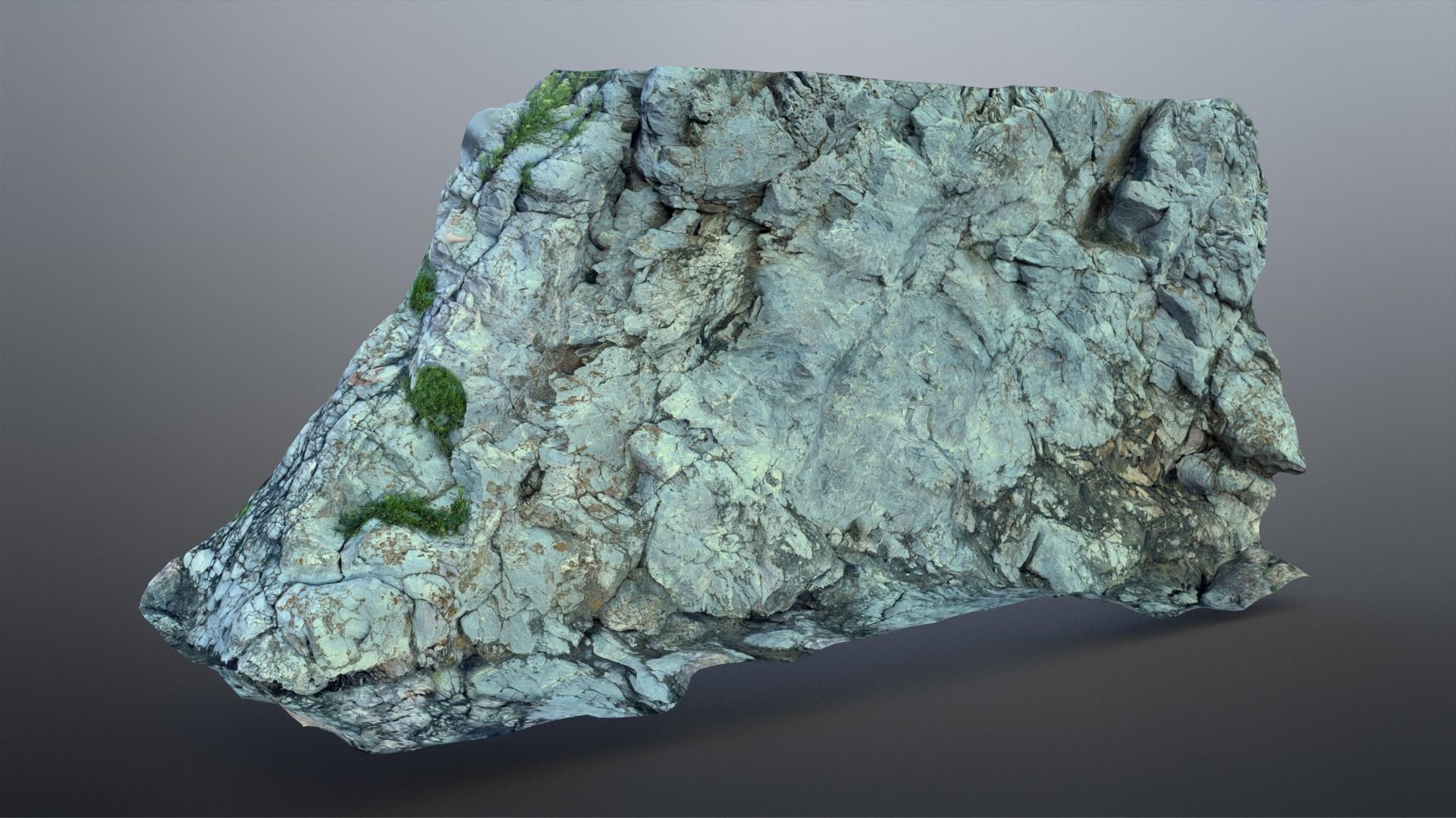 Rock Cliffs Low-poly 3D model_2