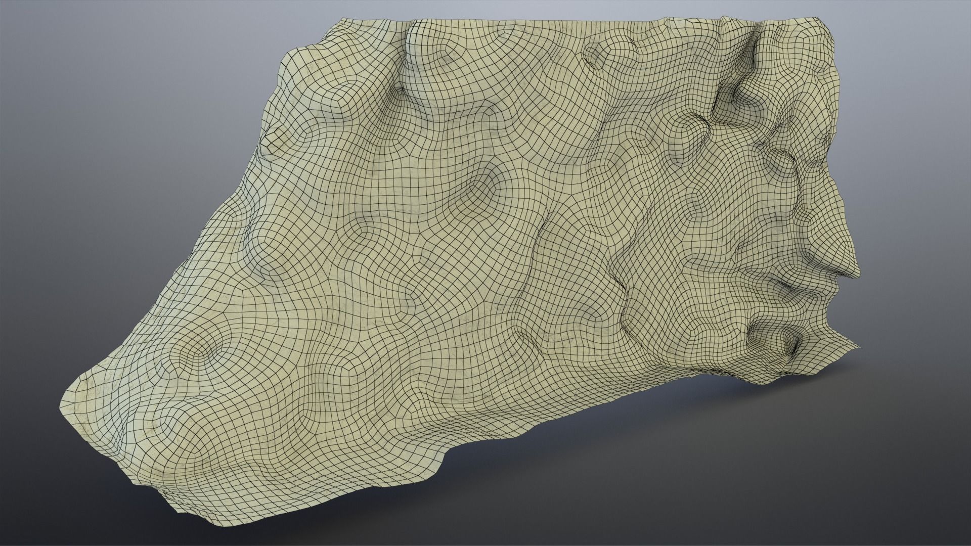 Rock Cliffs Low-poly 3D model_10