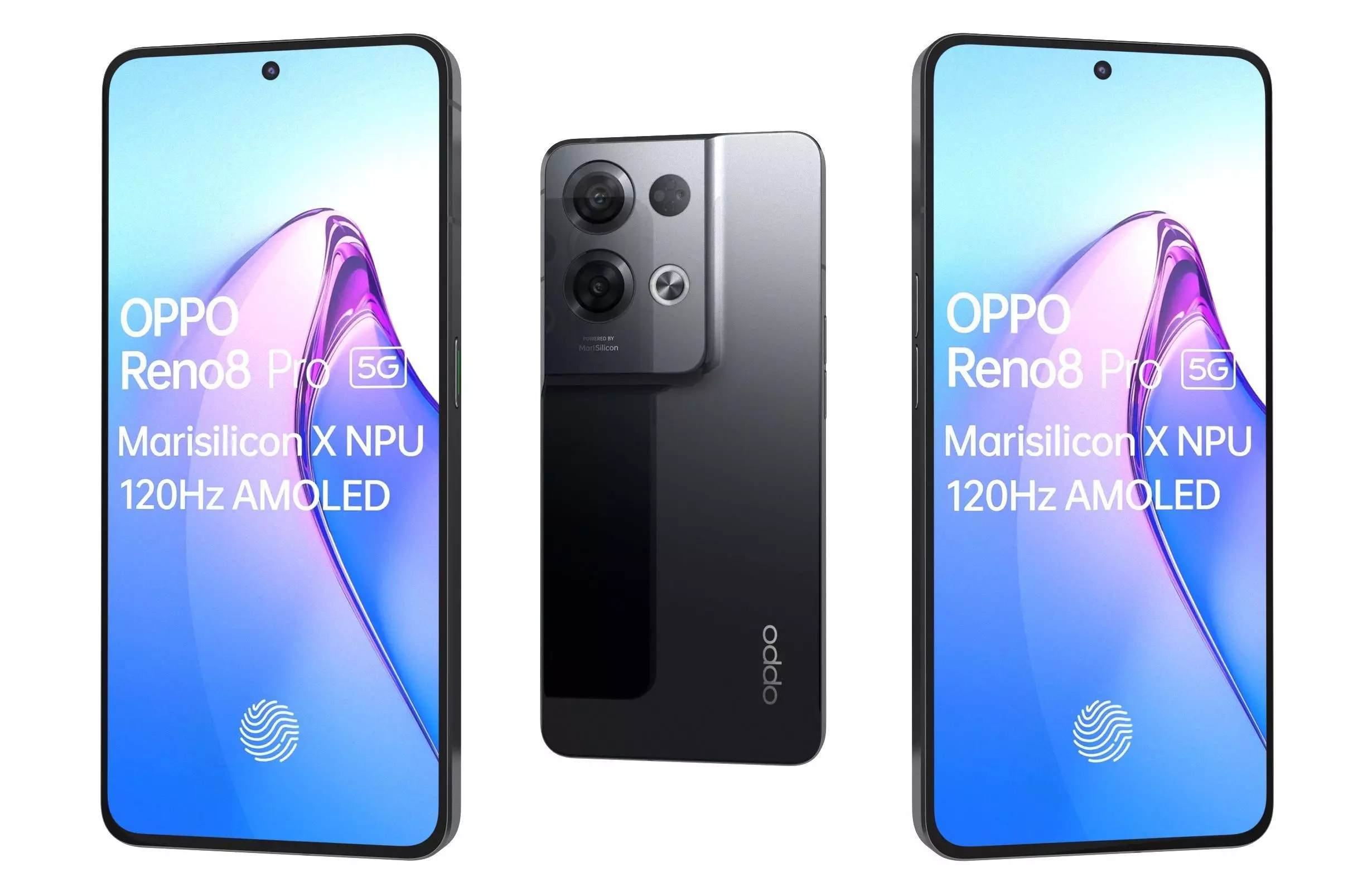 Oppo Reno 8 Pro Black 3D model