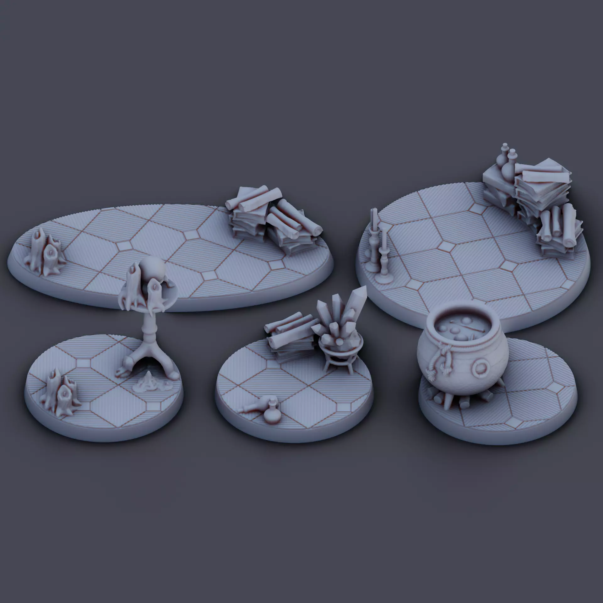 Round Base Magic Academy Pack 3D print model_0