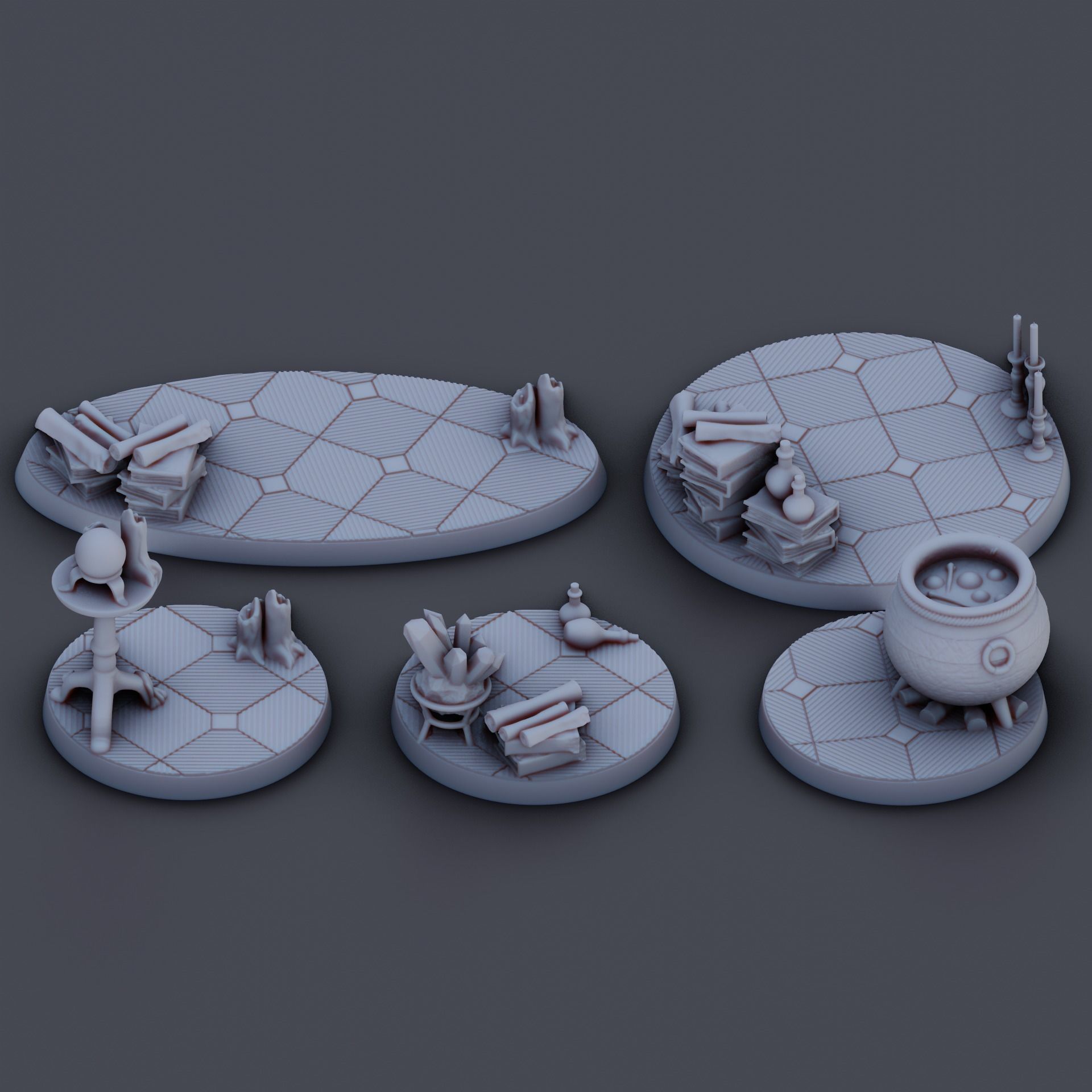 Round Base Magic Academy Pack 3D print model_1