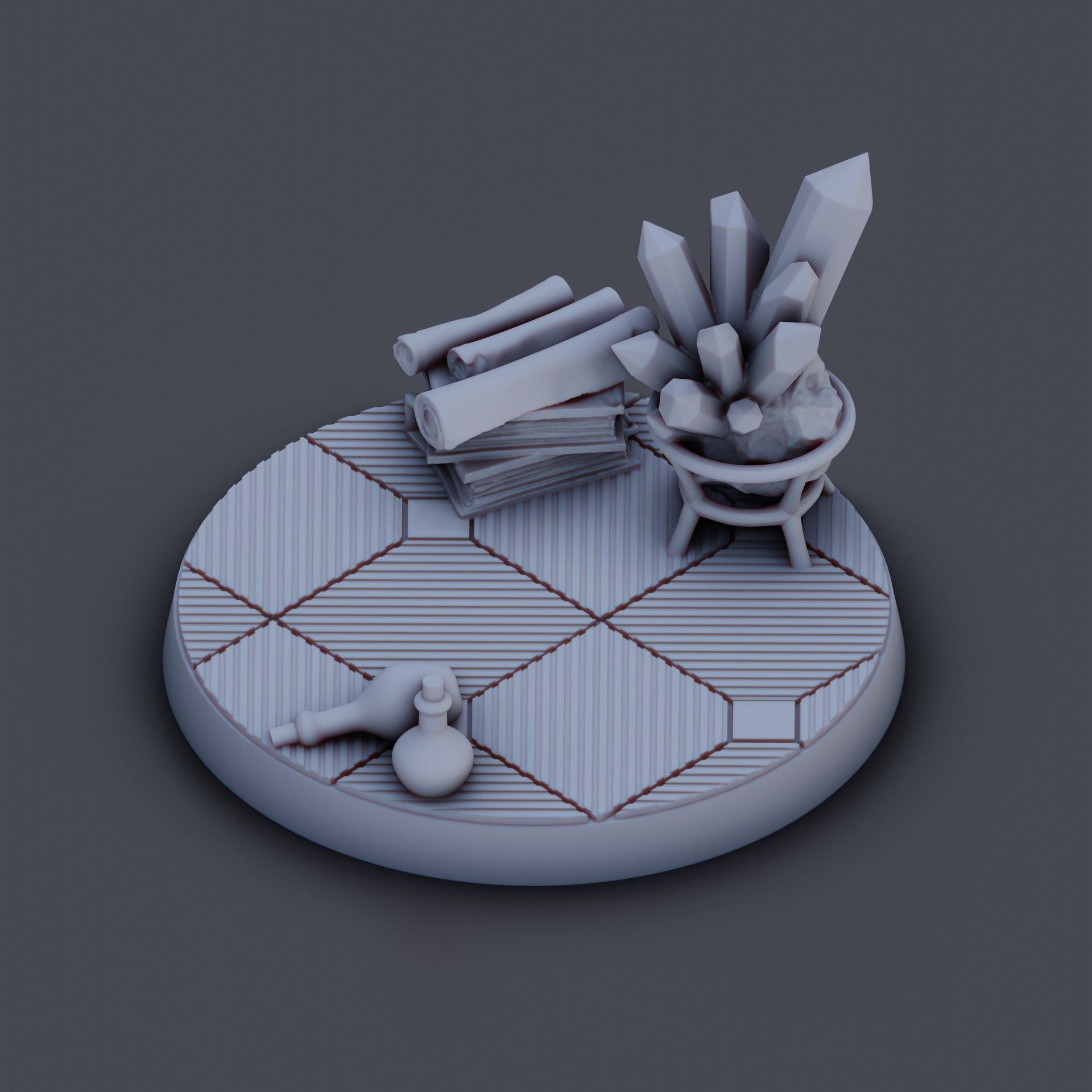 Round Base Magic Academy Pack 3D print model_2