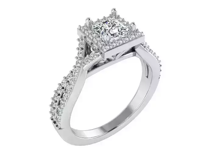 Diamond textured ring 3218 3D print model