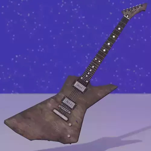 Stylized Electro Guitar PBR Game ready