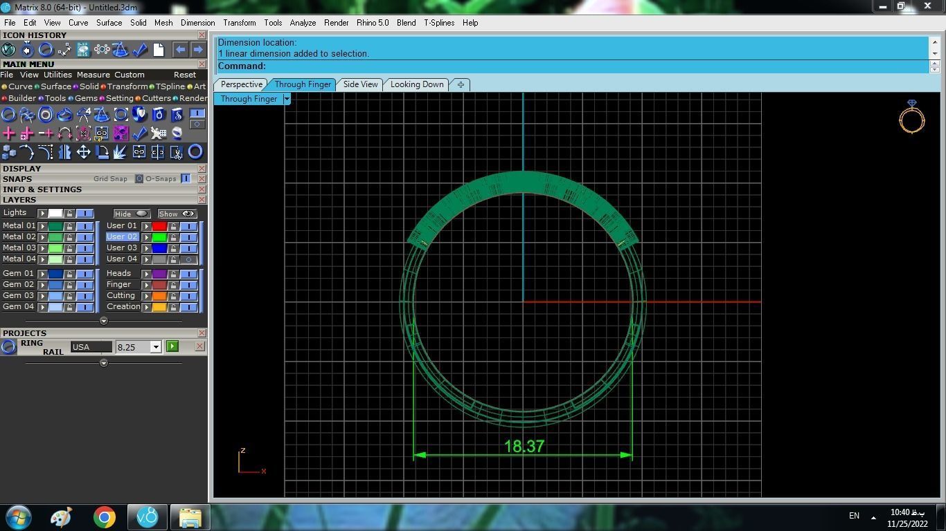 Crown Ring 3D print model_9