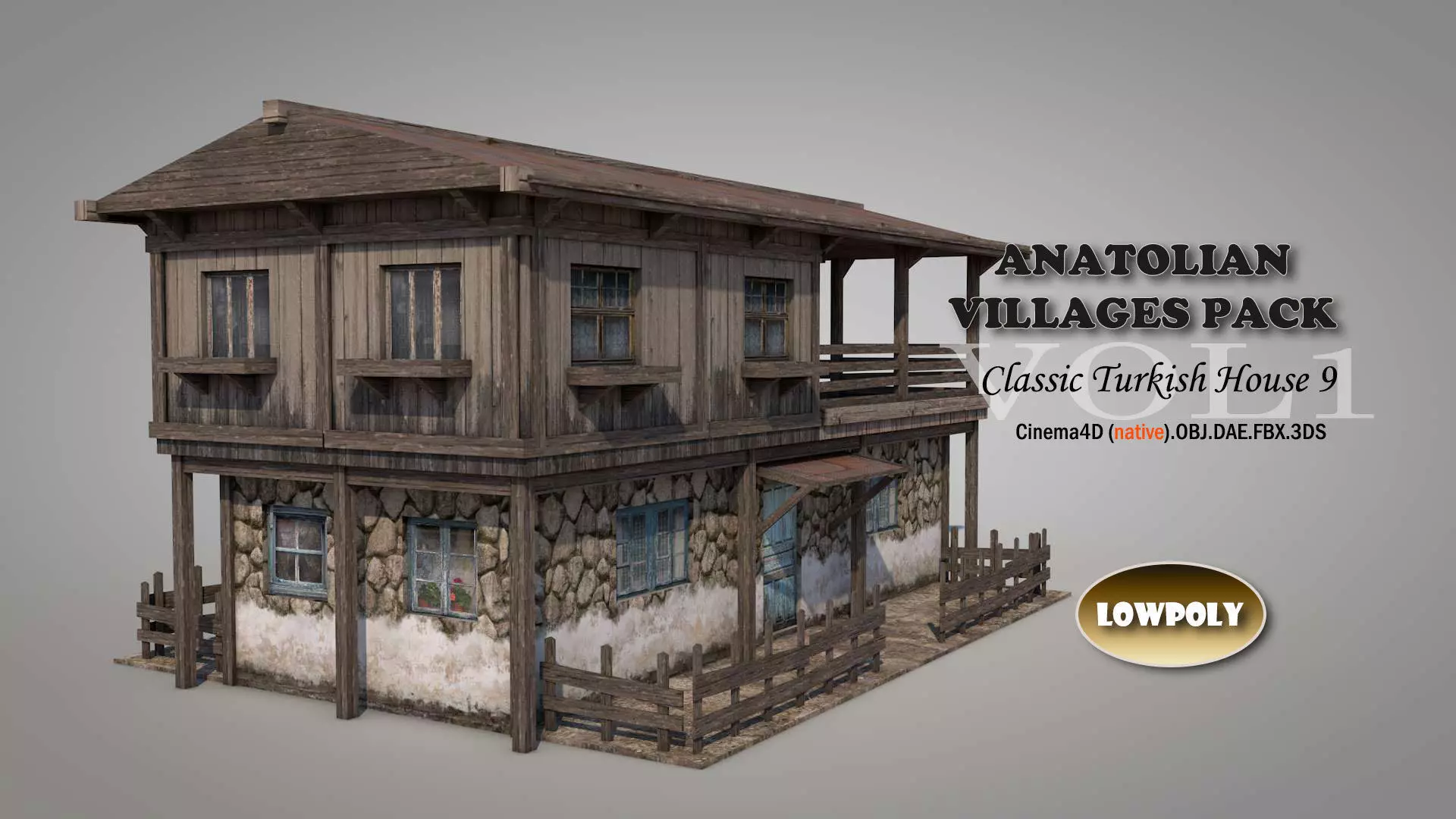 Anatolian Village House 9 Low-poly 3D model_0