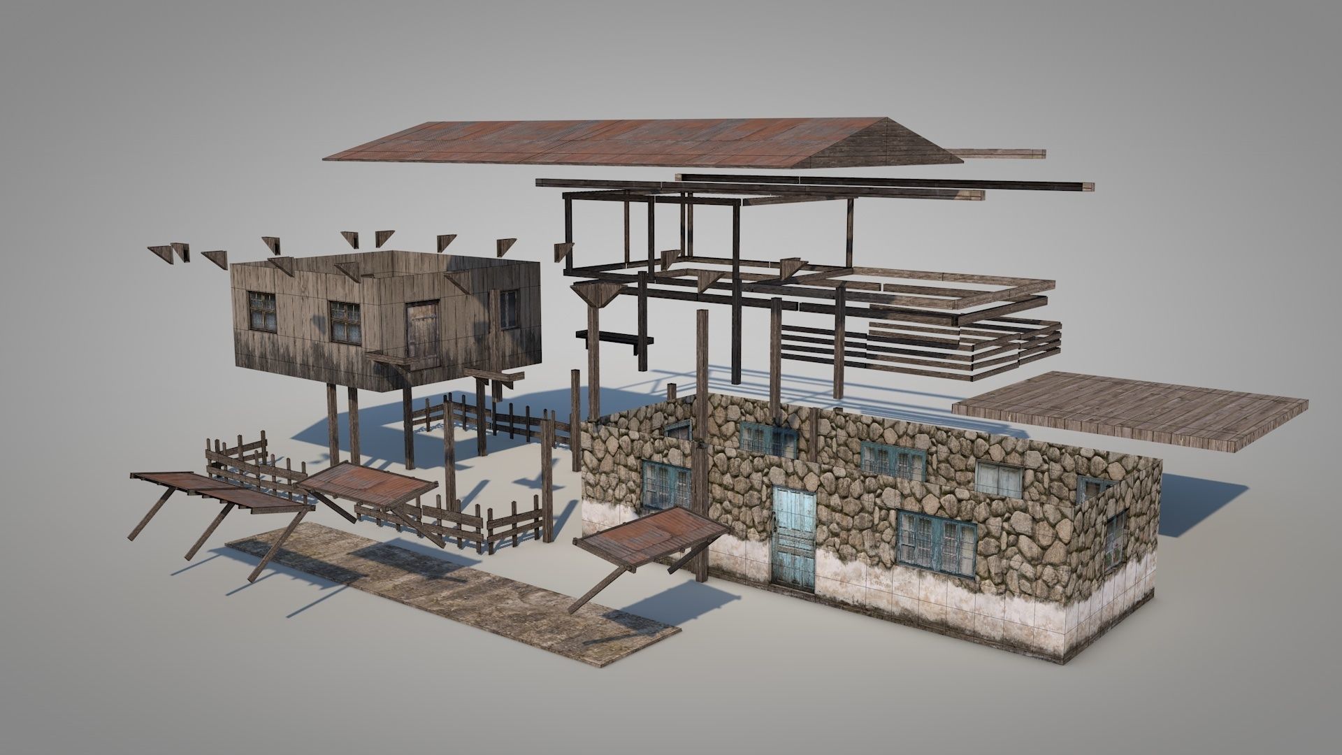 Anatolian Village House 9 Low-poly 3D model_8