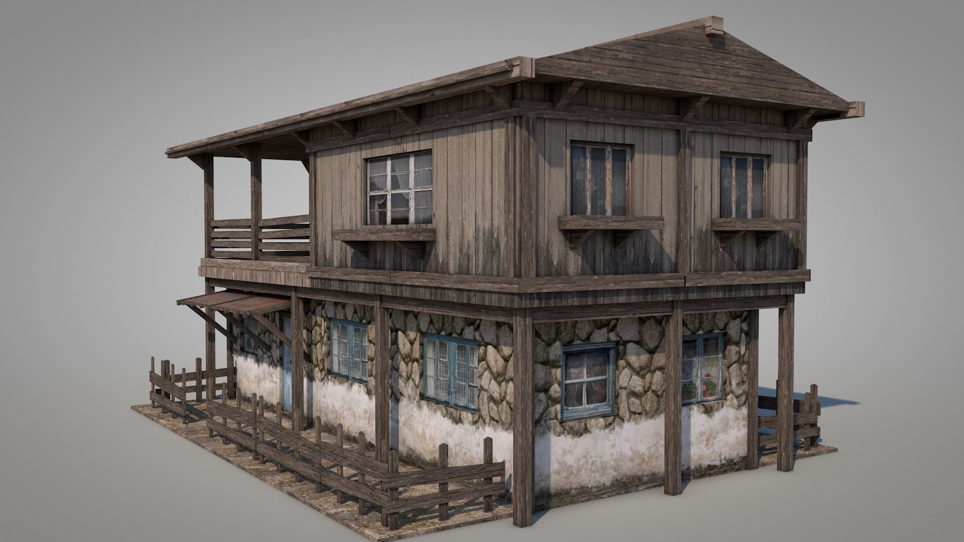 Anatolian Village House 9 Low-poly 3D model_5