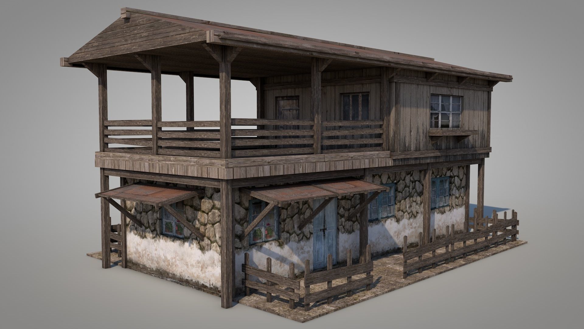 Anatolian Village House 9 Low-poly 3D model_4
