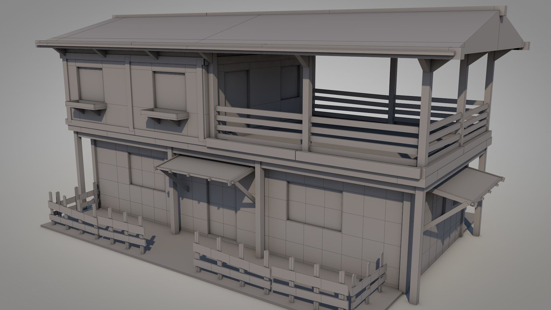 Anatolian Village House 9 Low-poly 3D model_7