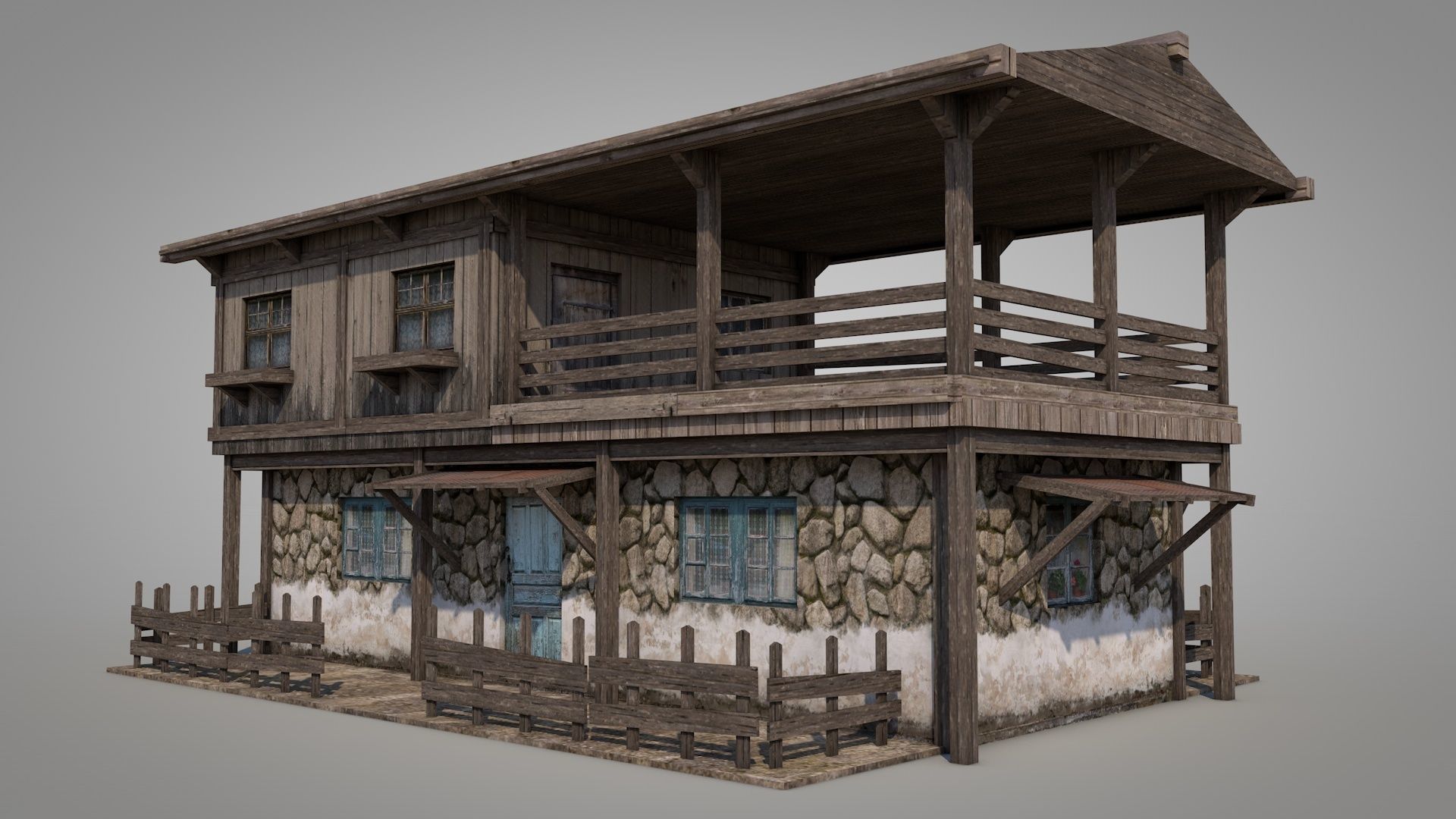 Anatolian Village House 9 Low-poly 3D model_3