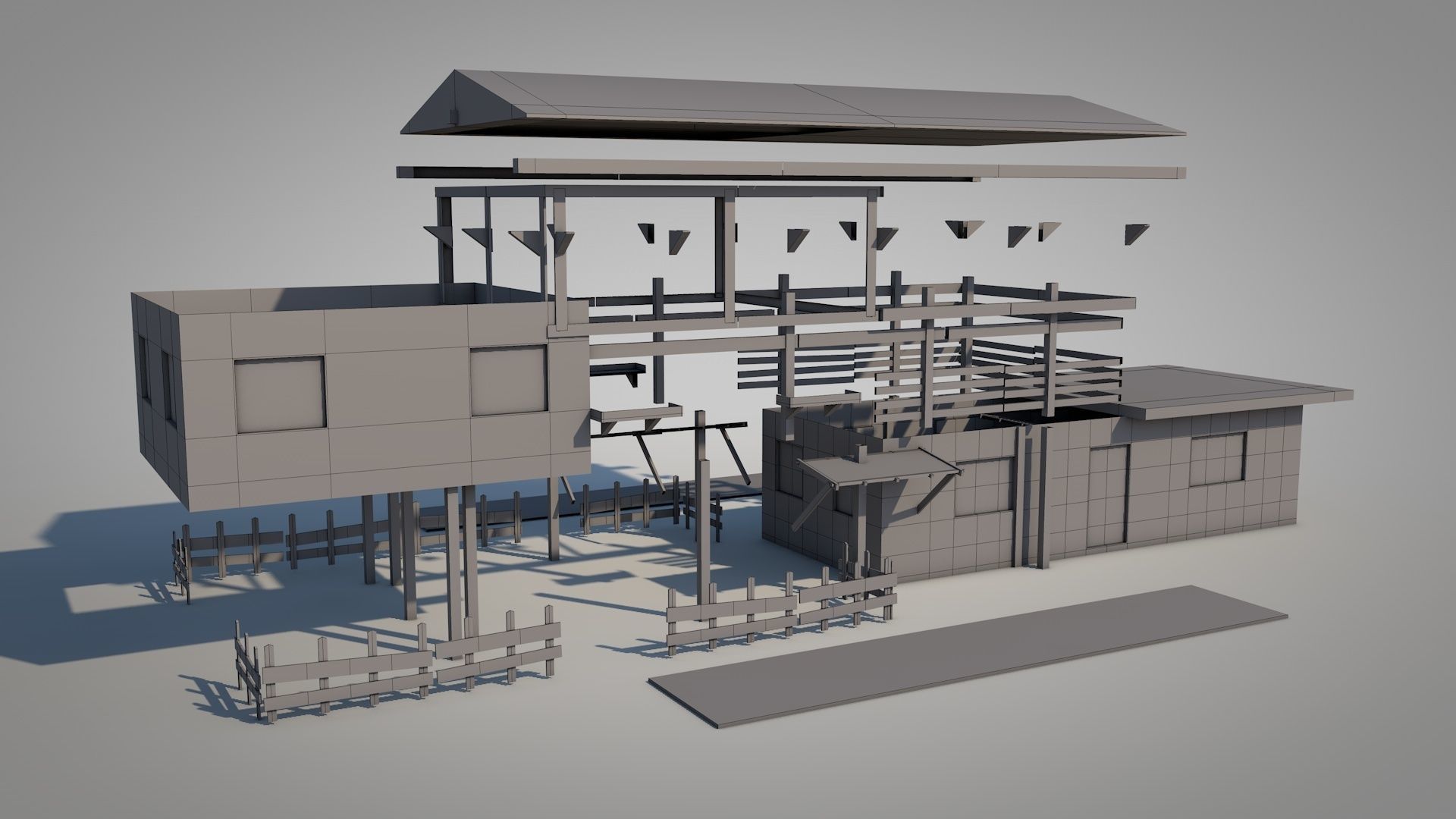 Anatolian Village House 9 Low-poly 3D model_9