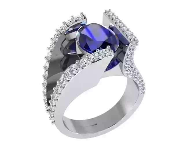Diamond design ring 3221 3D print model