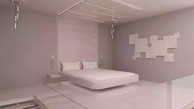 VR home 01 Low-poly 3D model