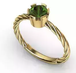 Women solitaire ring 3dm stl render detail 3D print model 3D print model