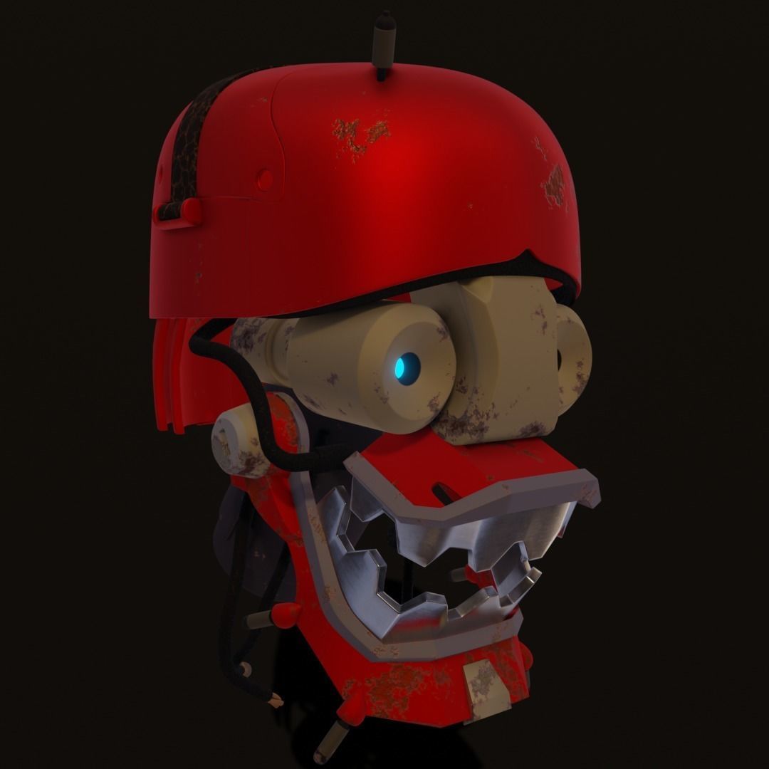 Rodot head Low-poly 3D model_3