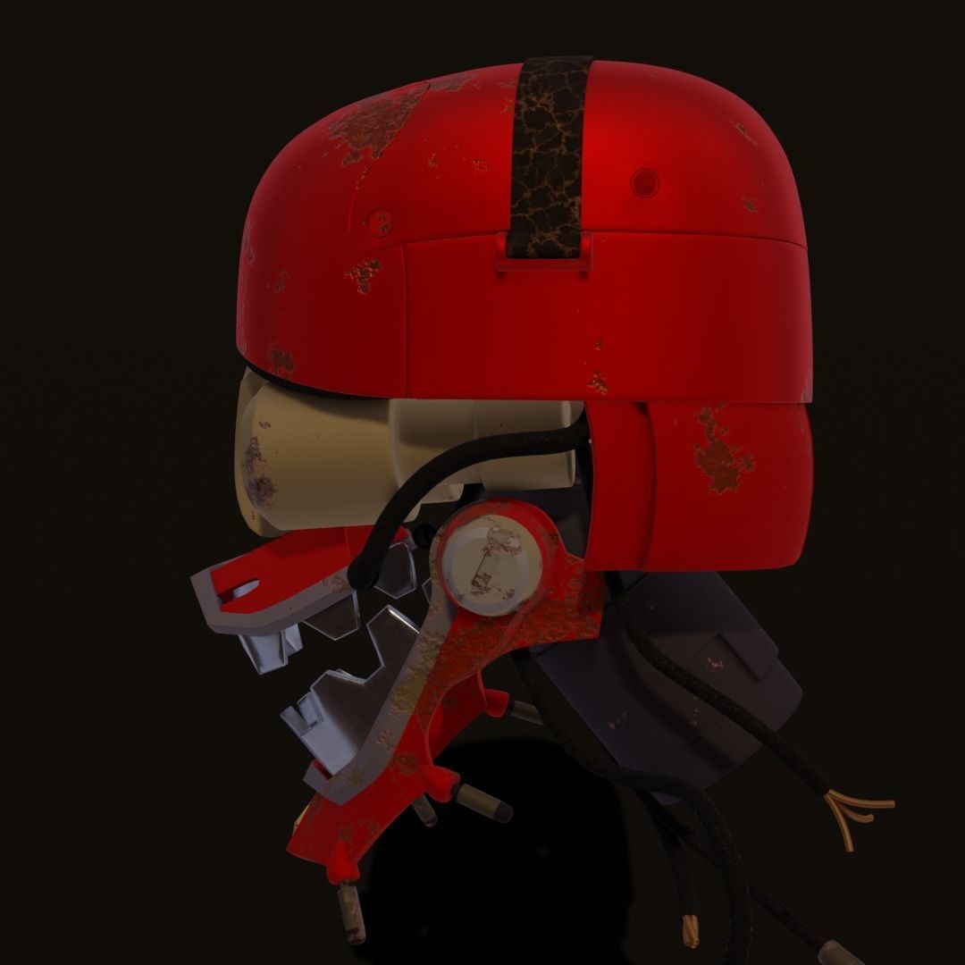 Rodot head Low-poly 3D model_14