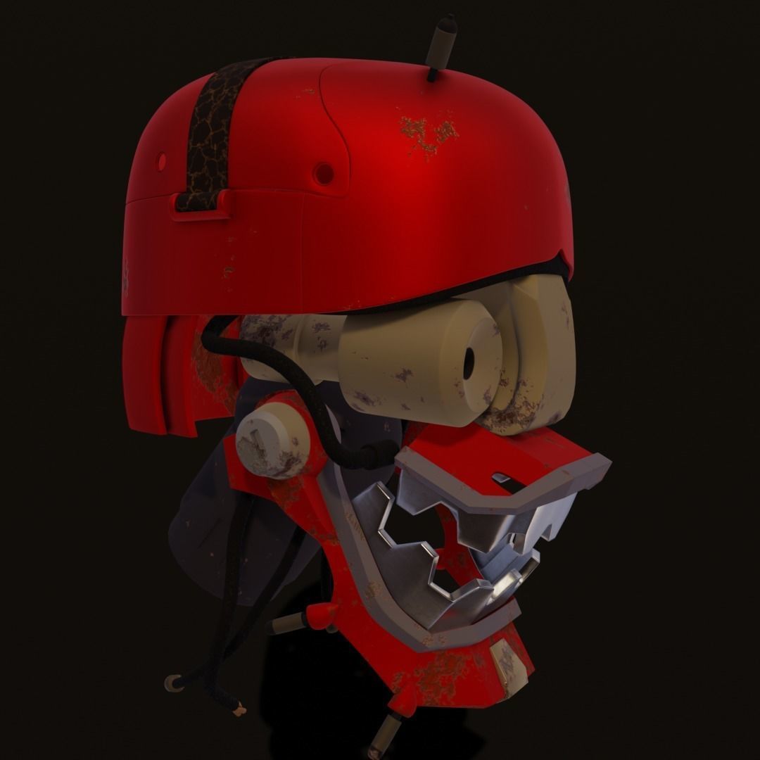 Rodot head Low-poly 3D model_4