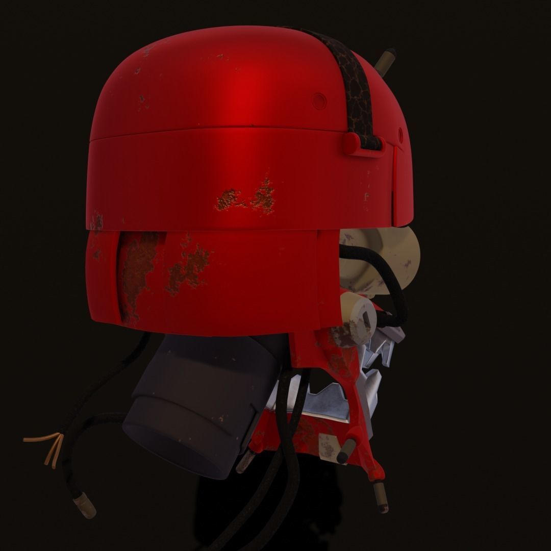 Rodot head Low-poly 3D model_8