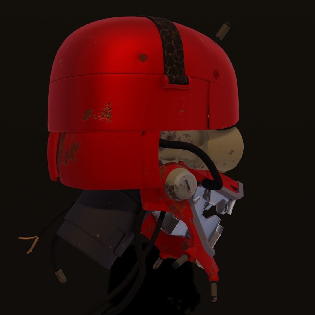 Rodot head Low-poly 3D model_7