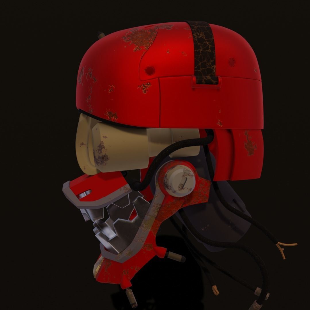 Rodot head Low-poly 3D model_15