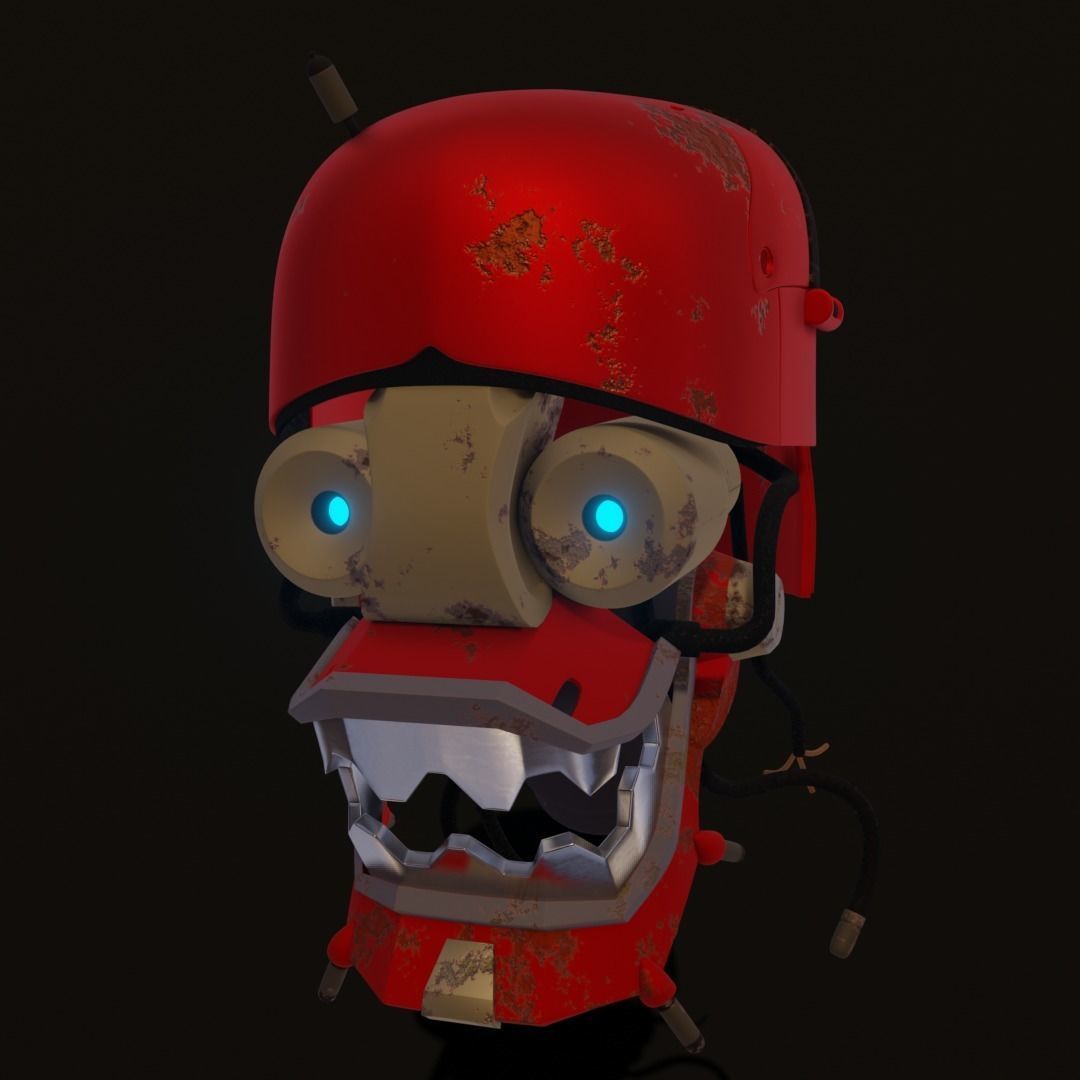 Rodot head Low-poly 3D model_18