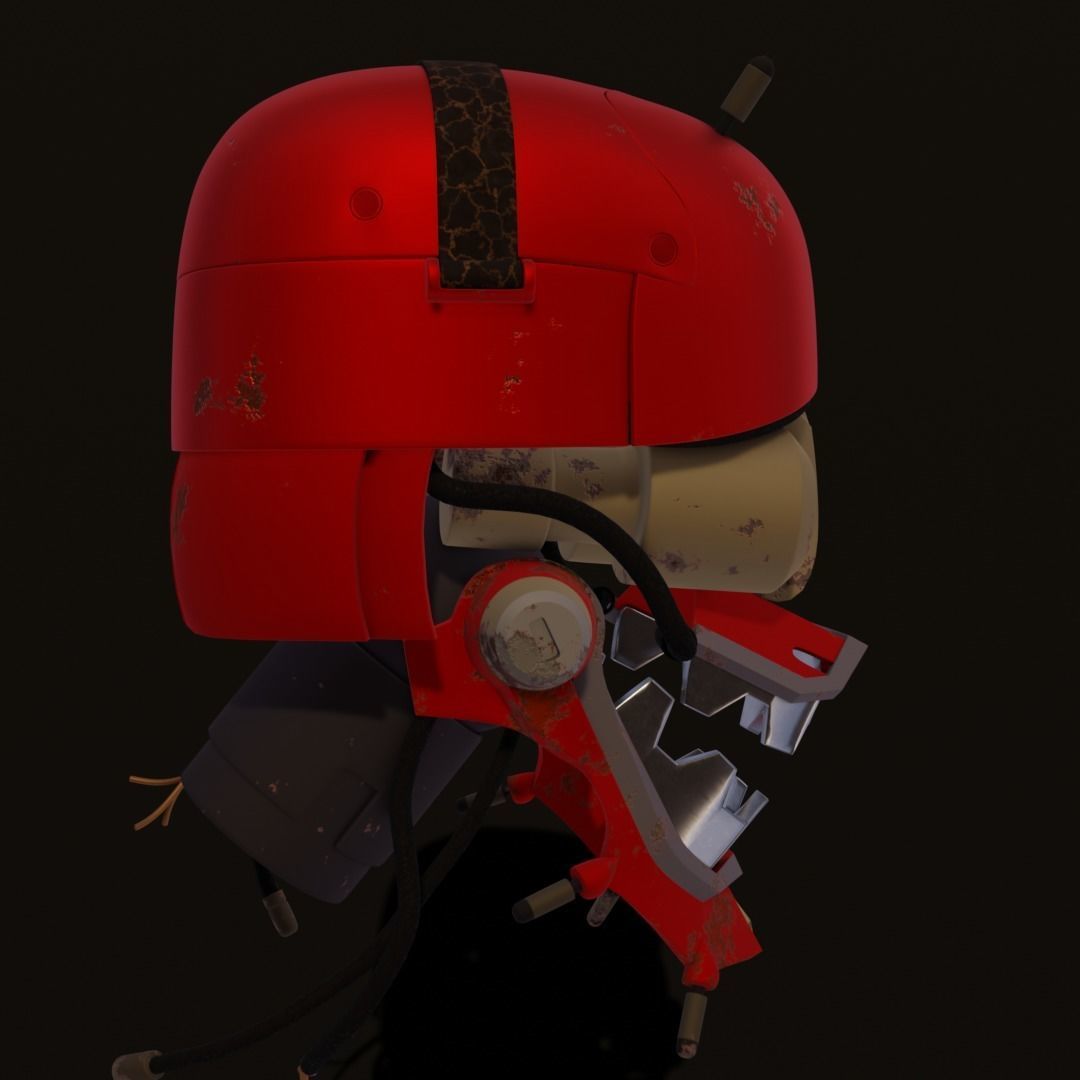 Rodot head Low-poly 3D model_6