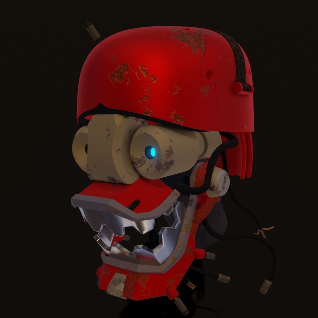 Rodot head Low-poly 3D model_17