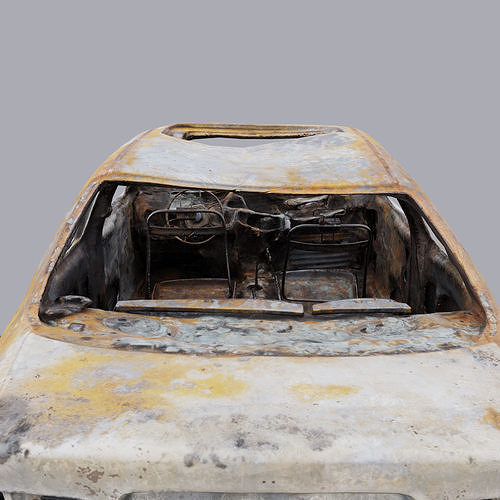 Burnt Car 3D model 6