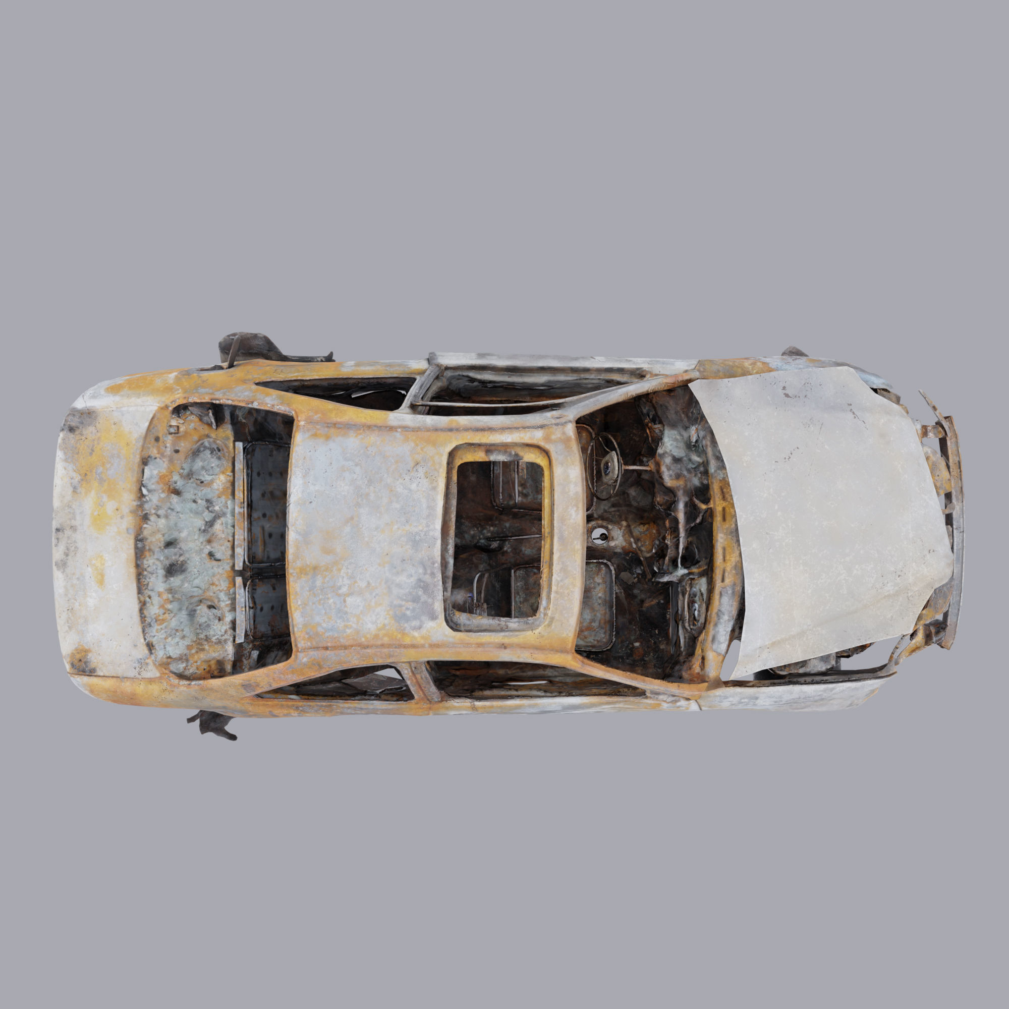 Burnt Car 3D model_5