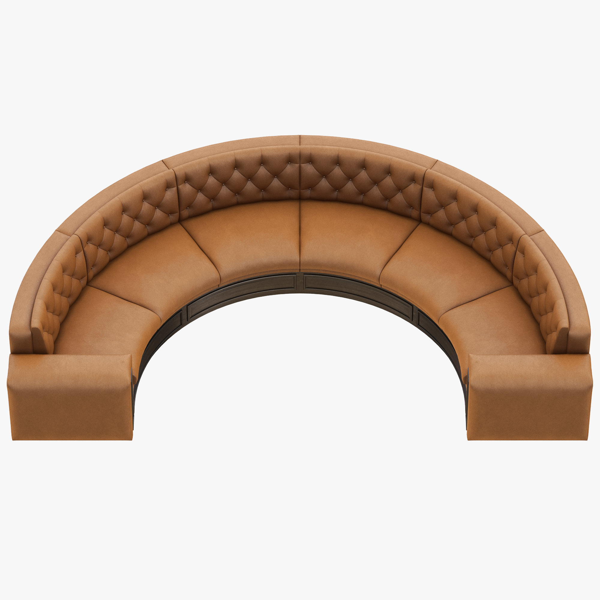 Half Round Seating V2 3D model_3
