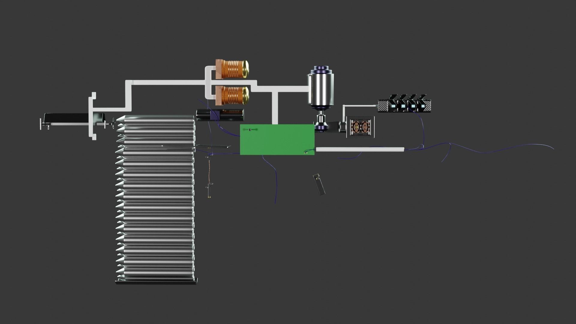 Railgun gun with stripes 3D model_19