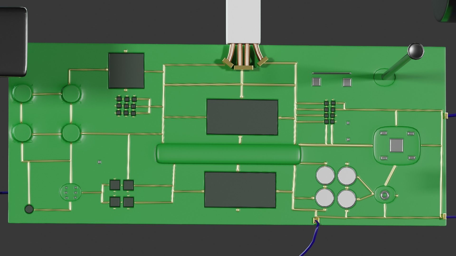 Railgun gun with stripes 3D model_21