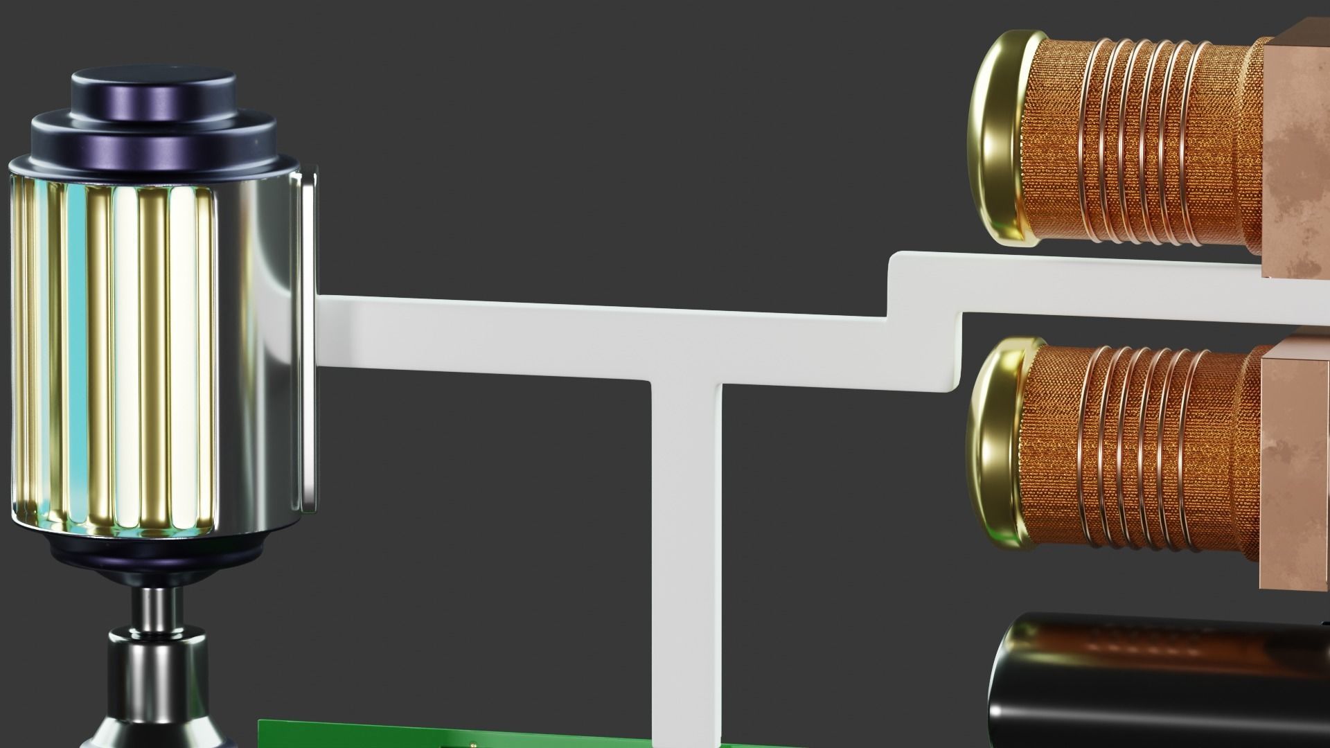 Railgun gun with stripes 3D model_20