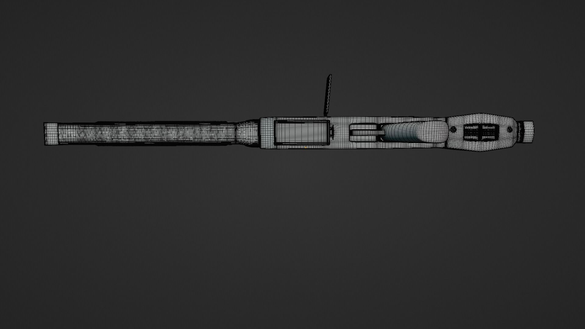 Railgun gun with stripes 3D model_33