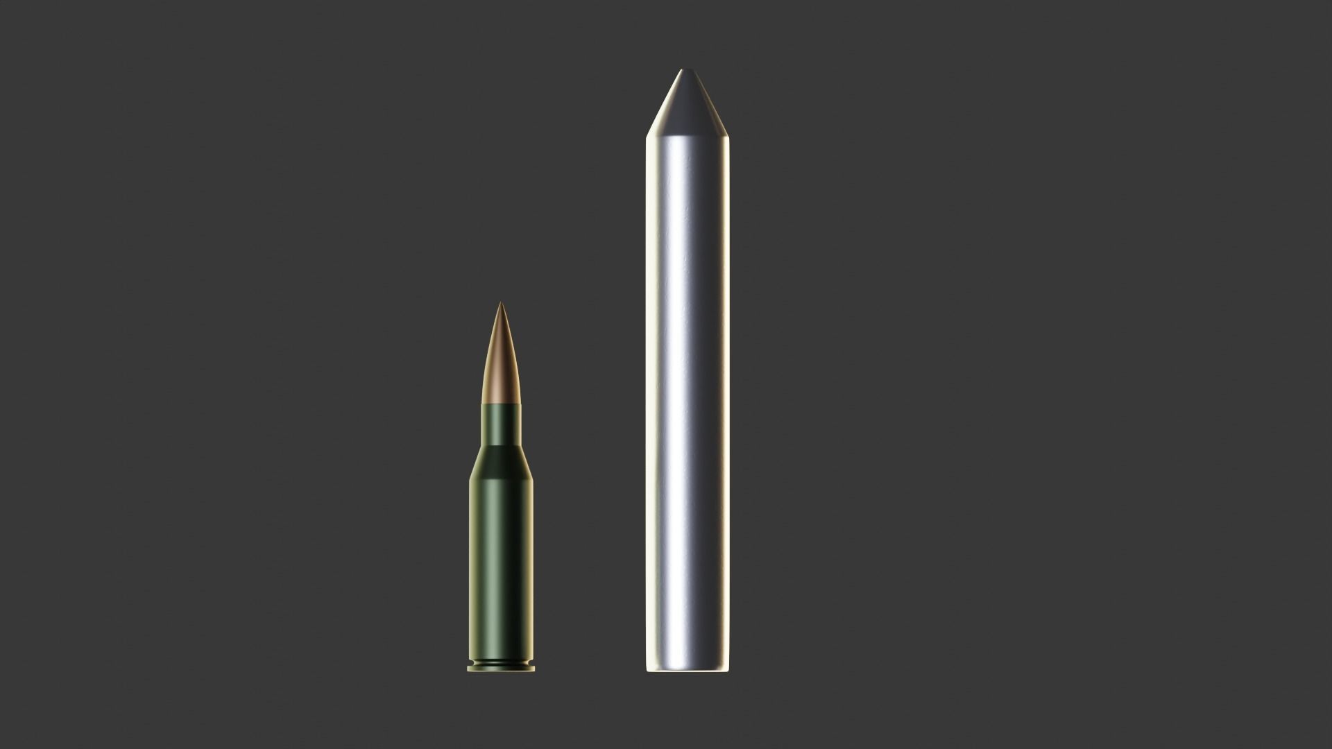 Railgun gun with stripes 3D model_27