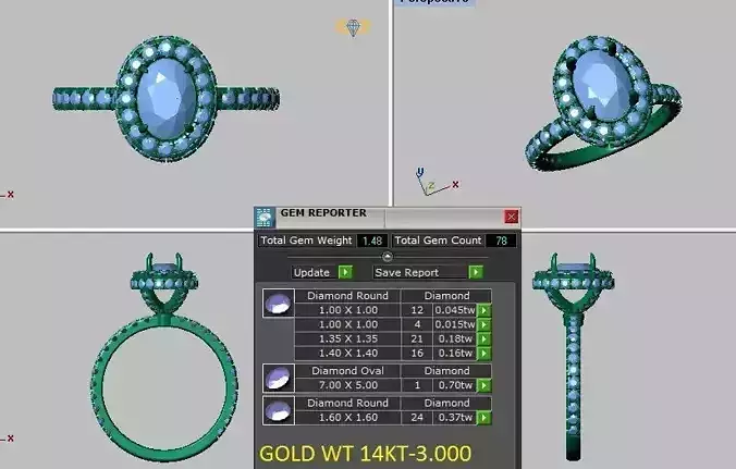 oval halo engagement ring