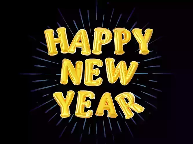 Happy New Year balloons