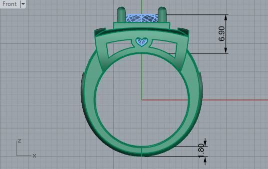 Engraved Band Ring 3225 3D print model 3D print model_5