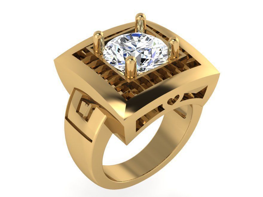 Engraved Band Ring 3225 3D print model 3D print model_1