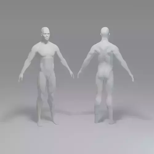 Mid Poly Male Character Base Mesh with 47974 Verts 3D model Mid Poly Male Character Base Mesh with 47974 Verts 3D model