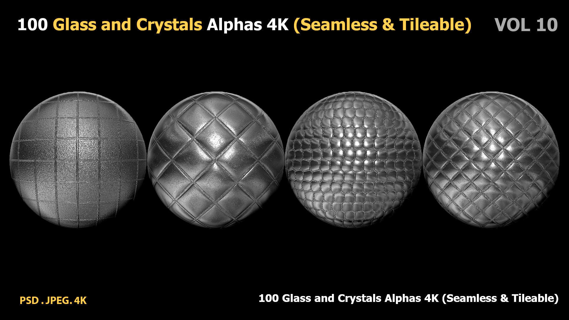 100 Glass and Crystals Alphas Seamless Tileable VOL 10 Texture_25