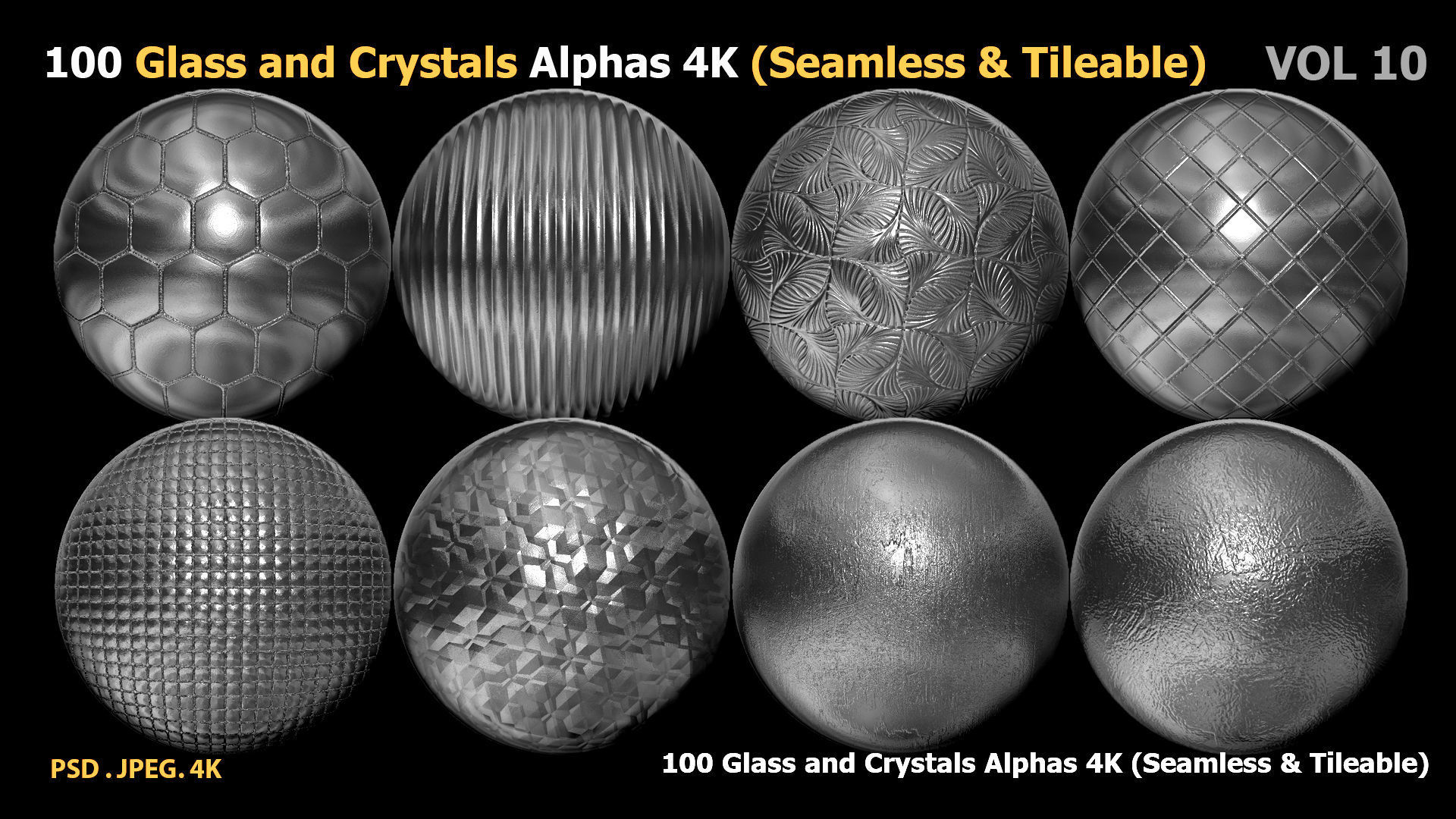 100 Glass and Crystals Alphas Seamless Tileable VOL 10 Texture_2