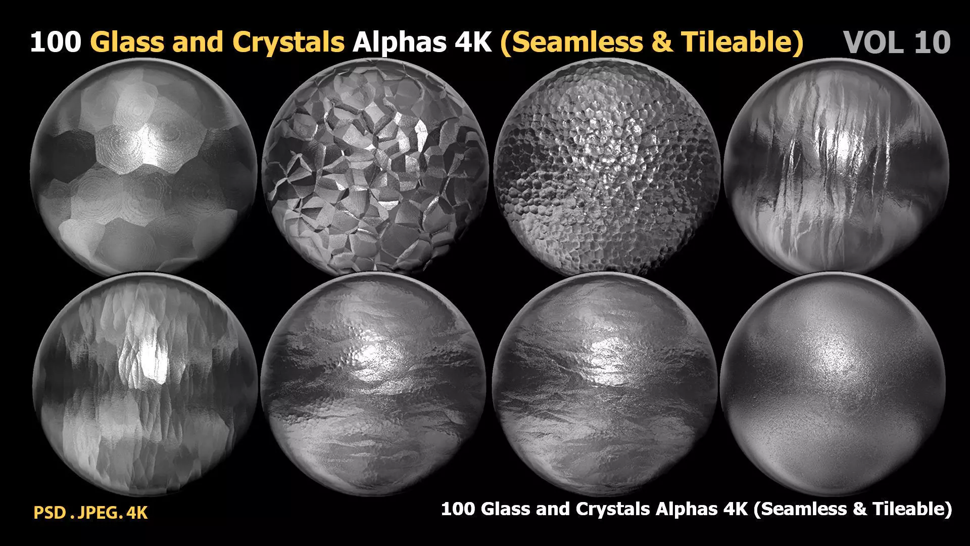 100 Glass and Crystals Alphas Seamless Tileable VOL 10 Texture_0