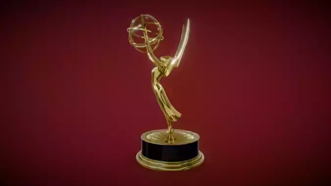 The Emmy Awards Statuette Trophy 3D model