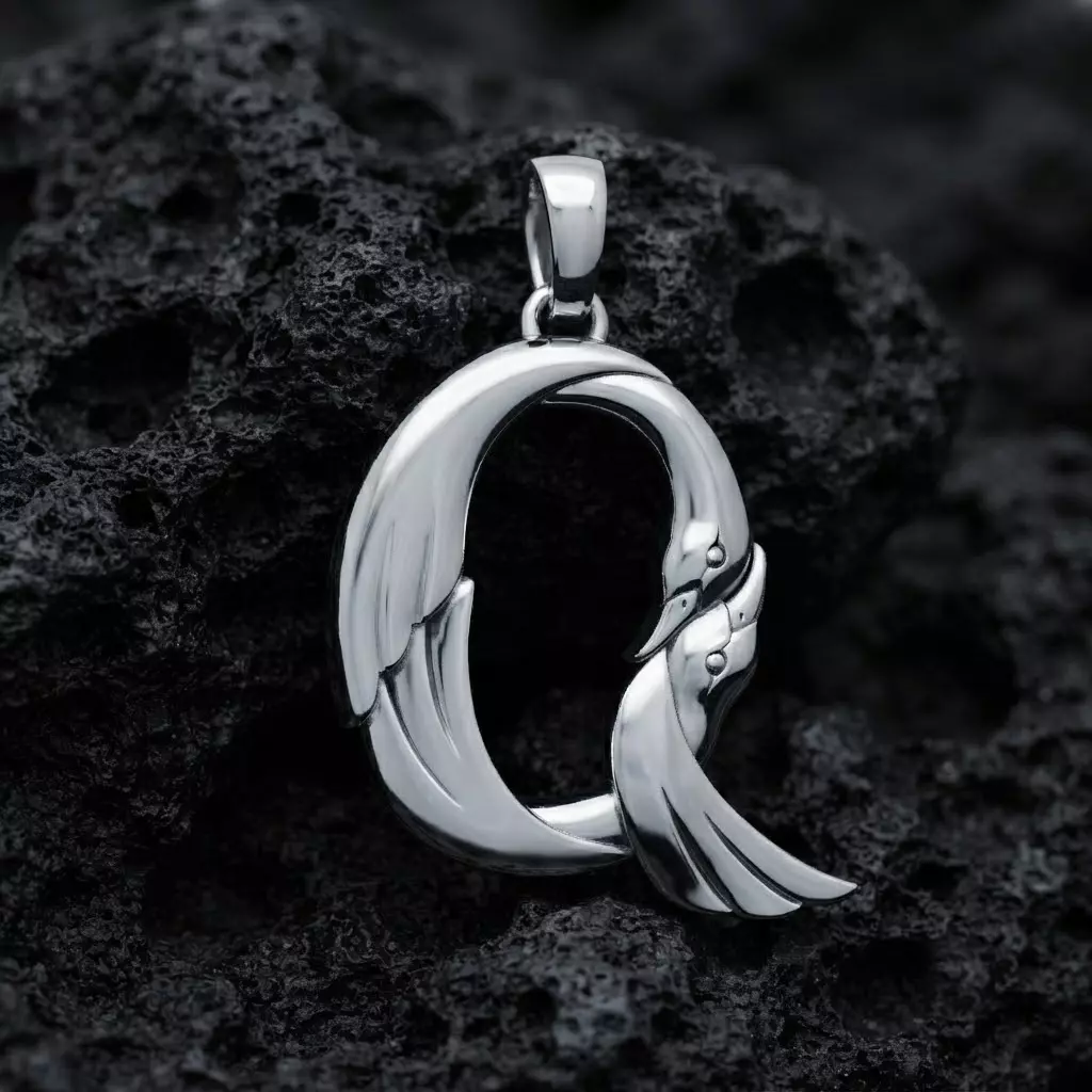 Bird Letter Q Pendant 3D print model