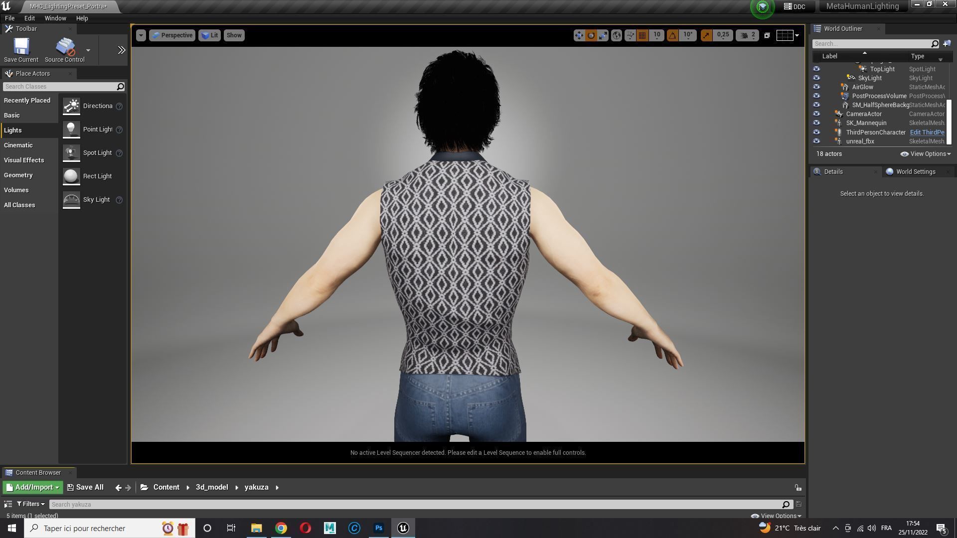 Asian Gangster Yakuza Low-poly 3D model_24