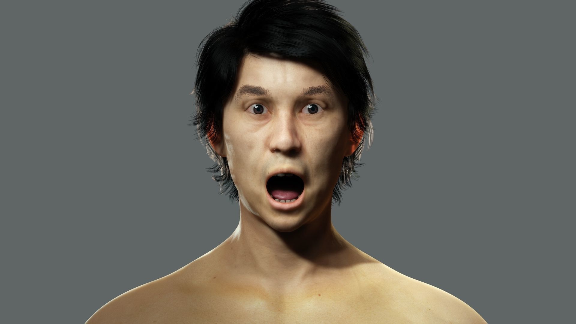 Asian Gangster Yakuza Low-poly 3D model_13