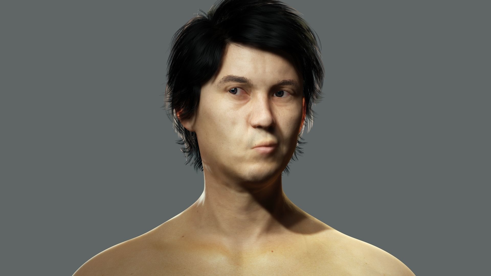 Asian Gangster Yakuza Low-poly 3D model_14