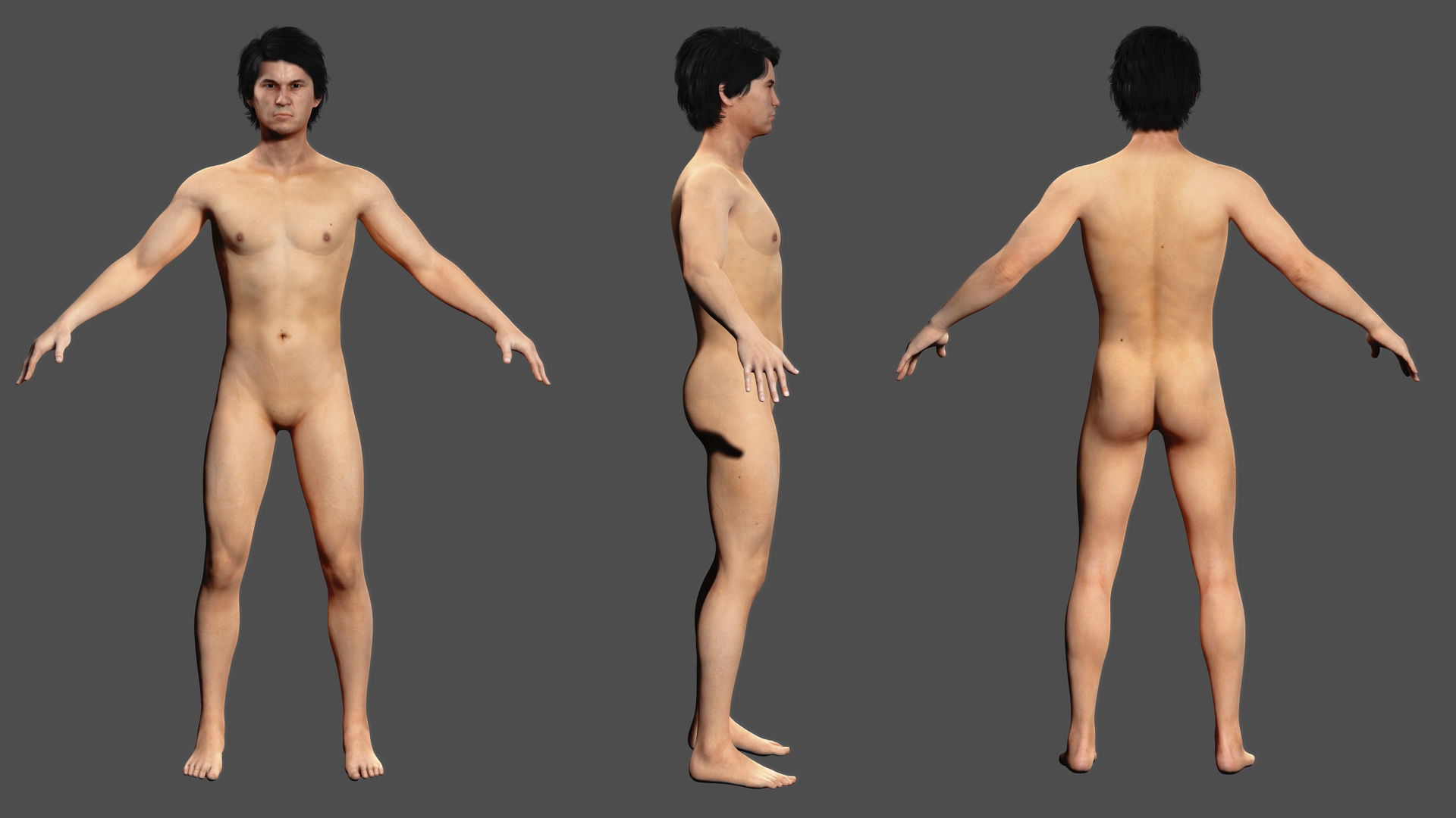 Asian Gangster Yakuza Low-poly 3D model_4